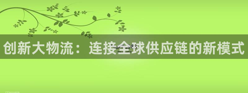 豪门国际官网注册：创新大物流：连接全